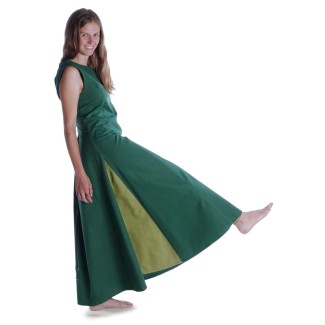 Mittelalter Kleid Peronella in MISSING: green-lightgreen Seitenansicht
