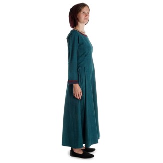 Mittelalter Kleid Lauretta in Grün Seitenansicht