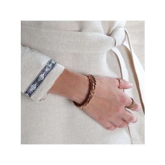 Mittelalter Kleid Isabetta in Beige Detailansicht 2
