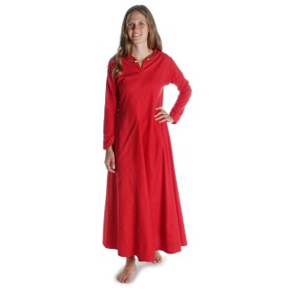 Mittelalter Kleid Catella in Feuerrot Frontansicht
