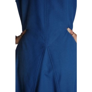 Mittelalter Kleid Catella in Königsblau Detailansicht 2