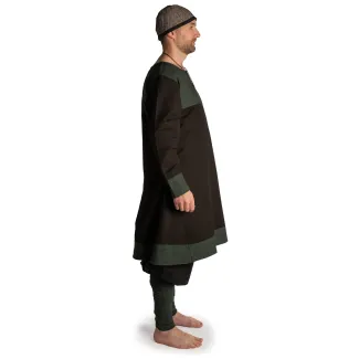 Wikinger Tunika Erik in MISSING: black-dia-green-black Seitenansicht 2