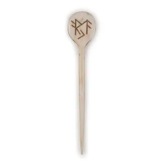 Wikinger Haarnadel Freyja aus Knochen in Beige Rückansicht