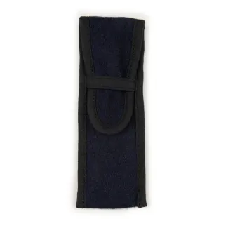 Wikinger Haarnadel Freyja mit Tasche aus Knochen in Blau Frontansicht 4