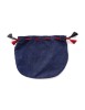 Mittelalter Almosenbeutel Kyot 14X16 cm in Blau Frontansicht 2