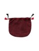 Mittelalter Almosenbeutel Kyot 14X16 cm in Rot Frontansicht 3