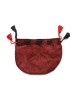 Mittelalter Almosenbeutel Kyot 9X13 cm in Rot Frontansicht 2
