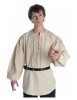 Mittelalter Schnürhemd Parzival in Beige Frontansicht 2