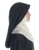 Mittelalter Velan Hildegard in Beige-Schwarz Seitenansicht 2