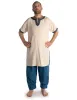 Wikinger Tunika Wido in Beige Frontansicht