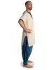 Wikinger Tunika Wido in Beige Seitenansicht