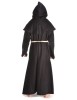 Mittelalter Kutte Halzebier (Set) in Schwarz Rückansicht