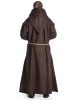 Mittelalter Kutte Halzebier (Set) in Braun Rückansicht