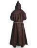 Mittelalter Kutte Halzebier (Set) in Braun Rückansicht 2