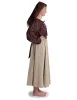 Mittelalter Bluse Gotelinde in Braun Seitenansicht