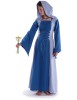 Mittelalter Kleid Liebgart in MISSING: royalblue-lightblue Frontansicht