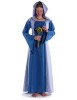 Mittelalter Kleid Liebgart in MISSING: royalblue-lightblue Frontansicht 3