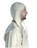 Mittelalter Bundhaube Wenezlan in Beige Seitenansicht