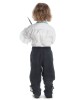 Mittelalter Kinder Hose Sigestab in Schwarz Rückansicht