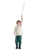 Mittelalter Kinder Hose Sigestab in Grün Frontansicht 5