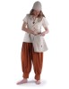 Mittelalter Tasche Larie in Beige Frontansicht 8