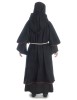Mittelalter Garnache Eir in Schwarz-Braun Rückansicht