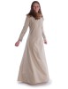 Mittelalter Kleid Hildegunde in Hanffarben Frontansicht 2