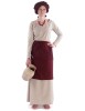 Mittelalter Kleid Hildegunde in Hanffarben Frontansicht 6