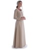 Mittelalter Kleid Hildegunde in Hanffarben Seitenansicht