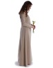 Mittelalter Kleid Hildegunde in Hanffarben Seitenansicht 2