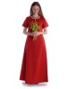 Mittelalter Kleid Hrist in Feuerrot Frontansicht