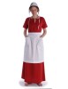 Mittelalter Kleid Hrist in Feuerrot Frontansicht 7