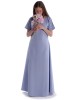 Mittelalter Kleid Hrist in Hellblau Frontansicht 2