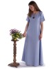 Mittelalter Kleid Hrist in Hellblau Frontansicht 3