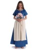Mittelalter Kleid Hrist in Hellblau Frontansicht 4