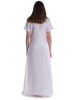 Mittelalter Kleid Hrist in Weiß Rückansicht