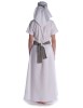 Mittelalter Kleid Hrist in Weiß Rückansicht 2