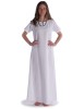 Mittelalter Kleid Hrist in Weiß Frontansicht