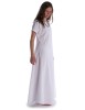 Mittelalter Kleid Hrist in Weiß Seitenansicht