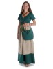Mittelalter Kleid Nereja in Grün Seitenansicht 2