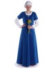 Mittelalter Kleid Nereja in Königsblau Frontansicht 2