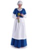 Mittelalter Kleid Nereja in Königsblau Frontansicht 4