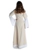 Mittelalter Kleid Saelde in Beige Rückansicht