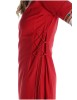 Mittelalter Kleid Saelde mit Bordüre in Feuerrot Detailansicht 3