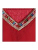 Mittelalter Kleid Saelde mit Bordüre in Feuerrot Detailansicht 4