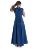 Mittelalter Kleid Peronella in MISSING: royalblue-lightblue Rückansicht
