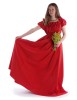 Mittelalter Kleid Fiammetta in Feuerrot Frontansicht