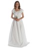 Mittelalter Kleid Fiammetta in Weiß Frontansicht