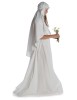 Mittelalter Kleid Fiammetta in Weiß Seitenansicht 2