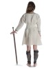 Mittelalter Kleid Isabetta in Beige Rückansicht